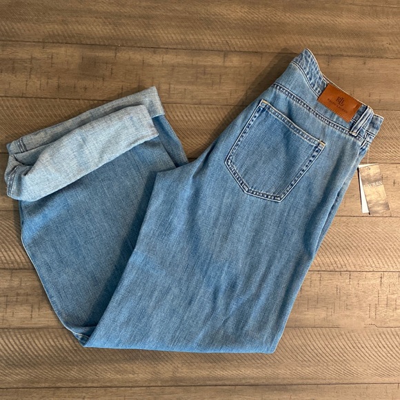 Lauren Ralph Lauren Wide Leg Blue Jeans Women size 10 - Picture 2 of 7